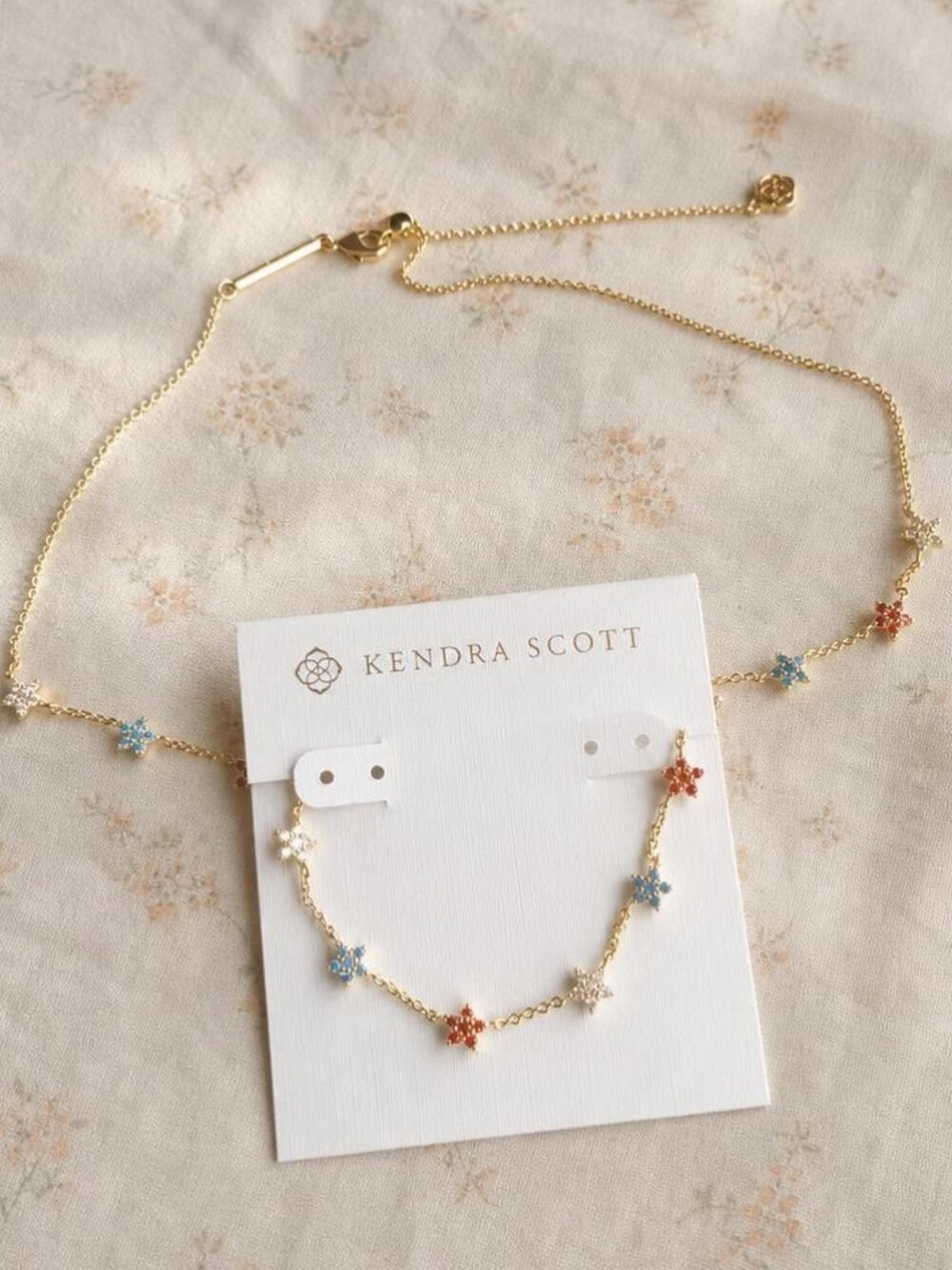Kendra Scott Sierra Star Gold Crystal Strand Necklace